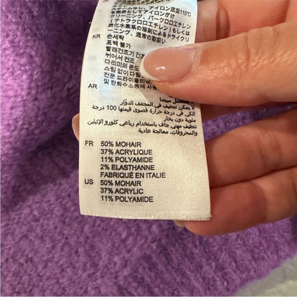 Sandro Paris - Mohair Oversize Sweater In Violet 
size 1 - Picture 7 of 9